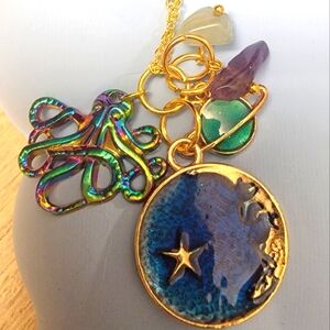 18 inch Gold Plated Charm Necklace